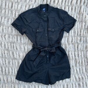 Gap black denim romper size small(T)